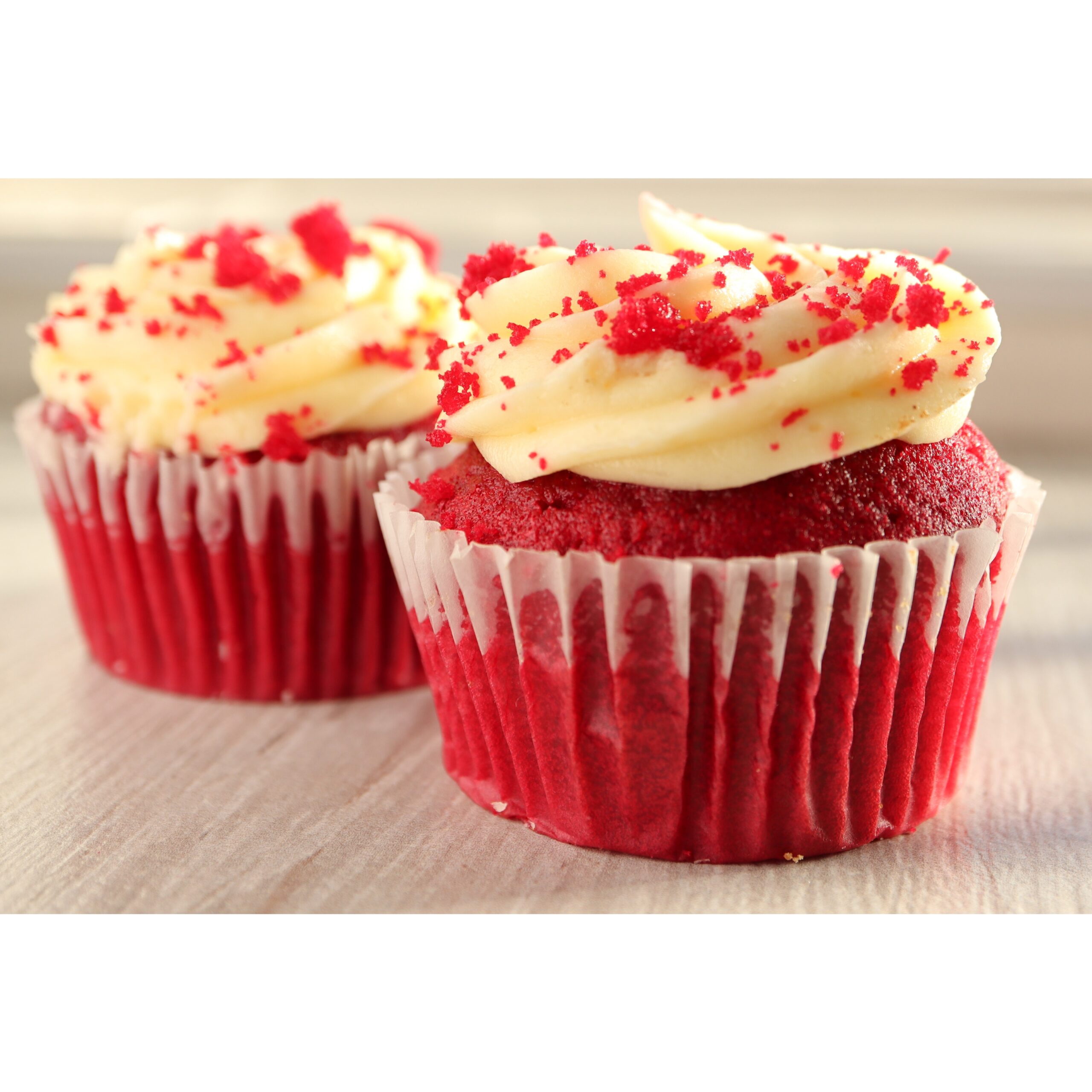 Red Velvet Cupcakes topped with smooth cream cheese frosting available in Lahore
