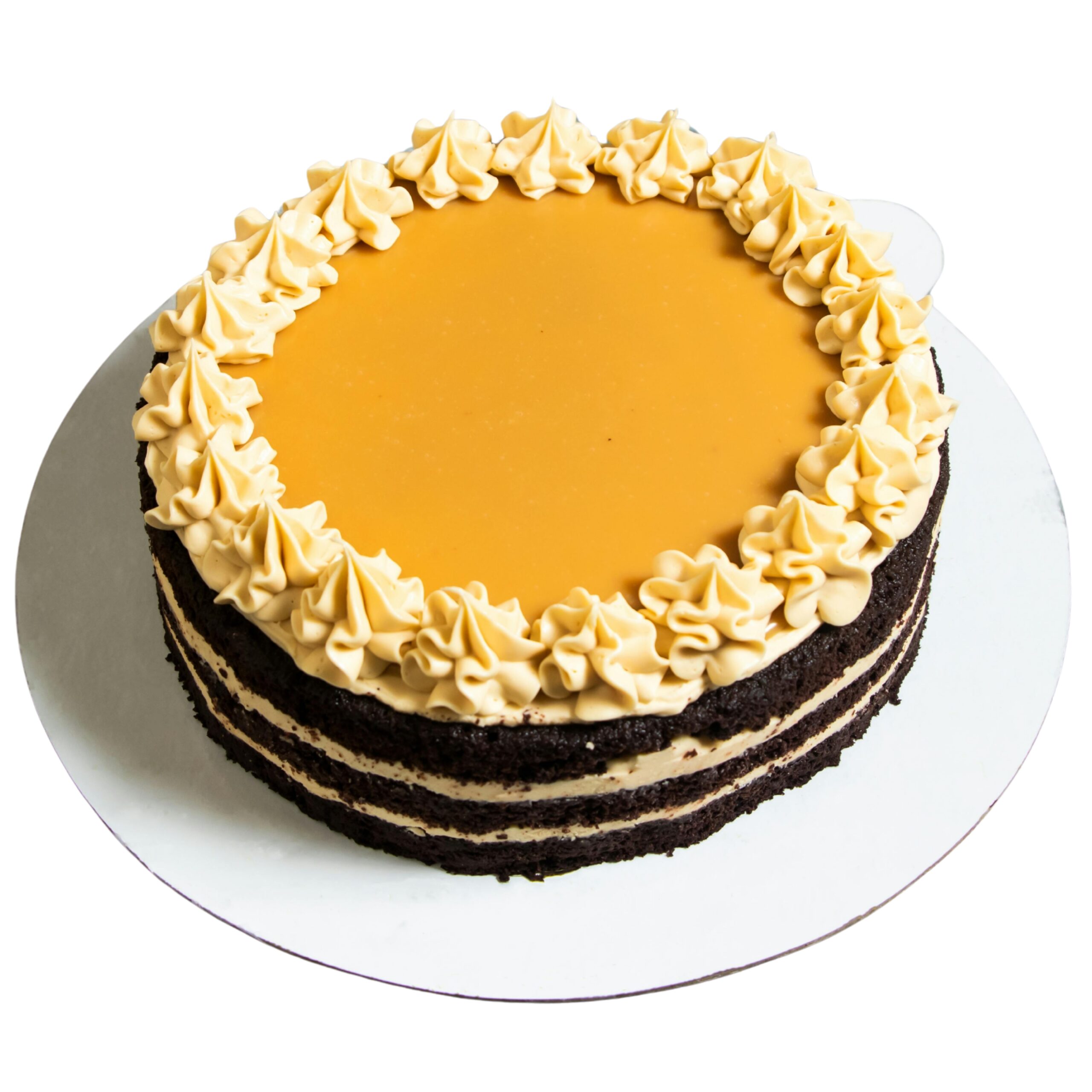 Salted Caramel Chocolate Cake with smooth caramel frosting and rich chocolate layers available in Lahore